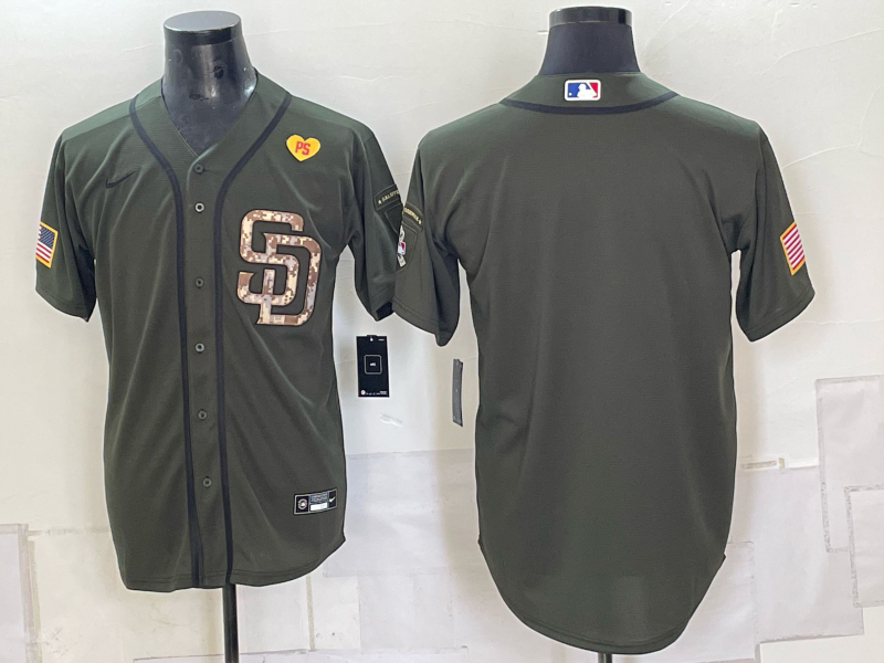Men San Diego Padres blank green MLB Jersey 0910007